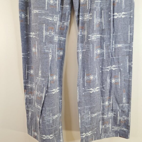NWT Star Wars Disney Spaceship Print Blue Pajama Pants Size M - Picture 9 of 12